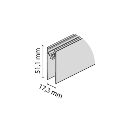 Profil spodný TWIN II 88450002  2m,biela matná  /Laguna