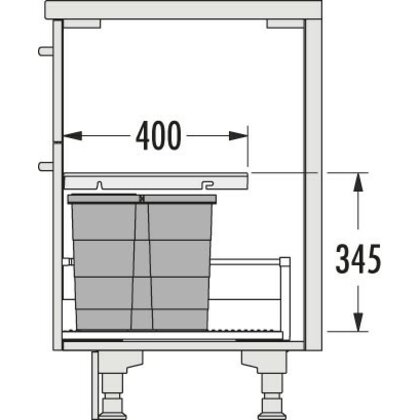 Odpadkový separátor 600 AS Allegro 295 18+8+8 /HAILO