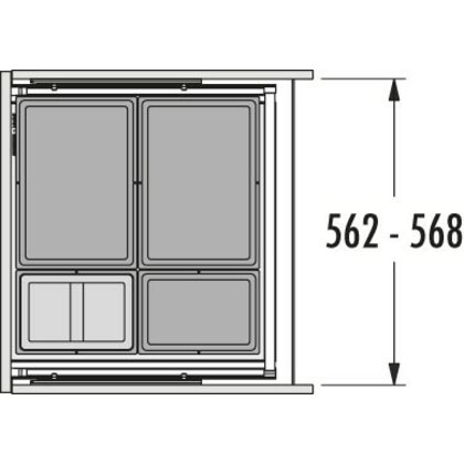 Odpadkový separátor 600 AS Allegro 295 18+18+8+8 /HAILO