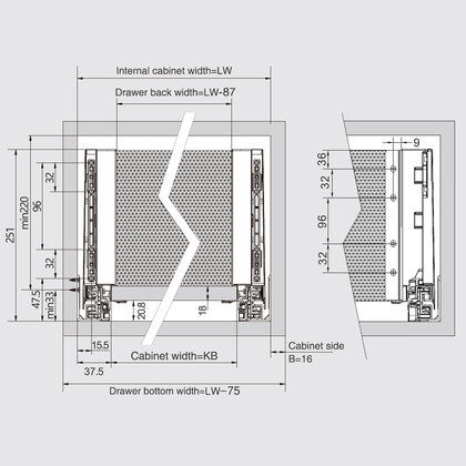 Creobox Plus 500, v-238, biely pre 18 mm dno  /DTC