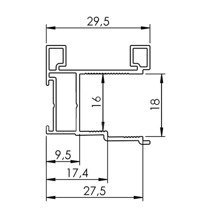 Madlo ETA WIDE 18 2,7m meď industrial, na nasúvaciu štetinu /Laguna