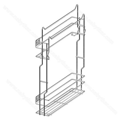 VARIANT MULTI košík bočný bez výsuvu, cargo mini na utierky 150 L-450 mm, efekt chróm /Rejs