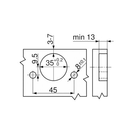 Záves Clip Top 110° INSERTA  bez pružiny  70T3590.TL čierny onyx / Blum Záves Clip Top 110° INSERTA  bez pružiny  70T3590.TL čierny onyx / Blum