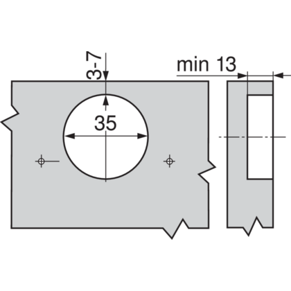 Záves MODUL 95° na chladničku 91K9550 čierny onyx /Blum