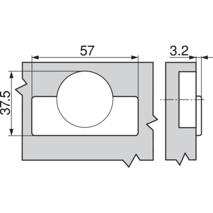 Záves MODUL 95° na chladničku 91K9550 čierny onyx /Blum