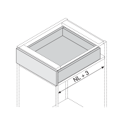 Skrytý pl. MOVENTO 400 mm, TIP-ON 40 kg bez spojky