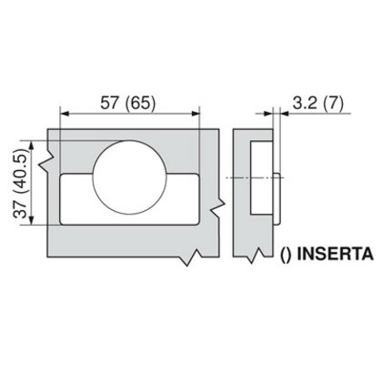 Záves CLIP TOP 95° naložený  71T9550, na hrub.dvierka /Blum