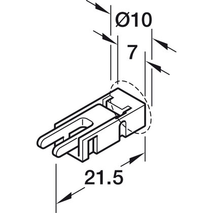 Kabel napájací , Häfele Loox5 pro osvětlovací LED pásku, jednobarevný, 5 mm , 24 V, L-2000 mm
