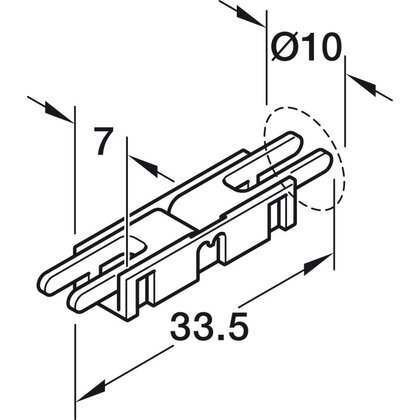 Klip konektor spojka , pre  Häfele Loox5 osvětlovací LED pásku, 5 mm Klip konektor spojka , pre  Häfele Loox5 osvětlovací LED pásku, 5 mm