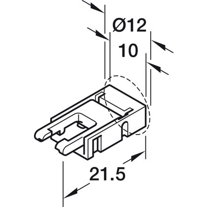 Kabel napájací , Häfele Loox5 pro osvětlovací LED pásku, jednobarevnou, 8 mm , 24 V, L 2000 m
