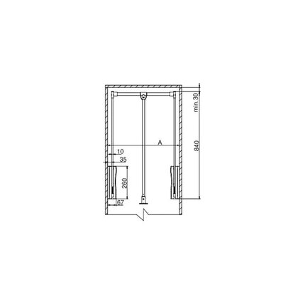 Sklopný vešiak 64-93 cm, biely