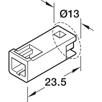 Predlžovací kábel, Pro Häfele Loox5, 24 V, 2-pólový 5 A, 18 AWG, 2000 mm