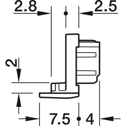 Koncová krytka, Pro Häfele Loox5 Profile 1104, plast sivá 833.95.768
