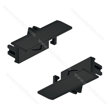 Koncová krytka, Pro Häfele Loox5 Profile 1107,s kabelovou prechodkou, čierny (bal.=1P+1L)