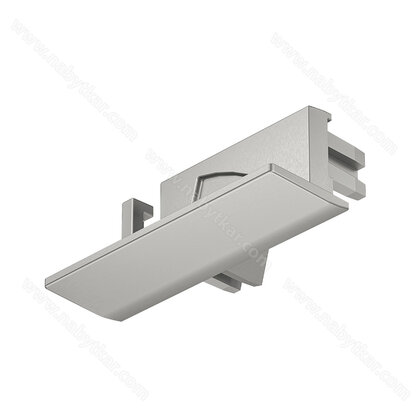 Koncová krytka, Pro Häfele Loox5 Profile 1107,s káblovou prechodkou, strieborná