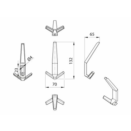 Náb.vešiak F057 inox Náb.vešiak F057 inox