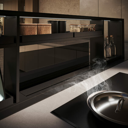 Odsávač pár COPERNICO 180 čierny, montáž do spodnej skrinky