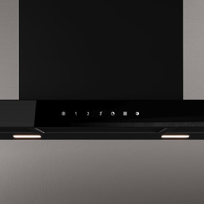 Odsávač pár NORMA 90 čierny, montáž na stenu 