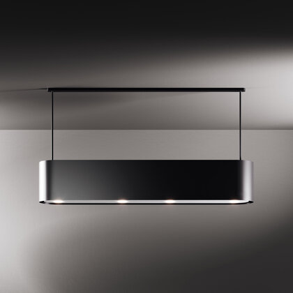 Odsávač pár SAGITTA ISLAND 180 čierny, montáž na stenu