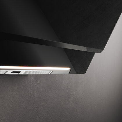 Odsávač pár PICTOR HOOD 90 čierny, montáž na stenu 