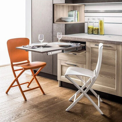 Zásuvkový výsuvný stolový mechanizmus s krytkami LUNCH pre šírku skrinky 900 mm