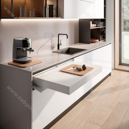 Zásuvkový výsuvný mechanizmus s krytkami SHOT FOLDING pre prac. dosku410/1200 mm