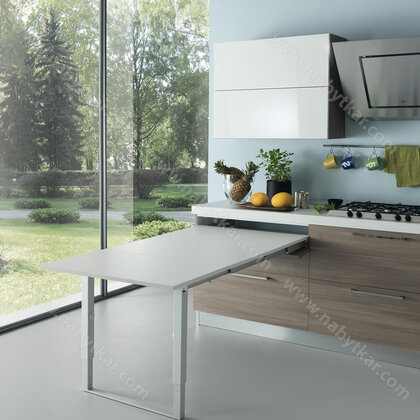 Zásuvk. výs. stolový mech. s krytkami PARTY pre šírku skrinky 600 mm s dvojitou telesk.nohou