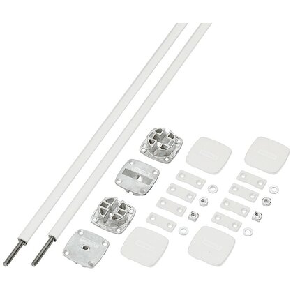 Häfele 407.90.702  Vyrovn. kov. Planofit, pre dvere do 2400 mm, biele(407.90.709:2+407.90.770:2bal)