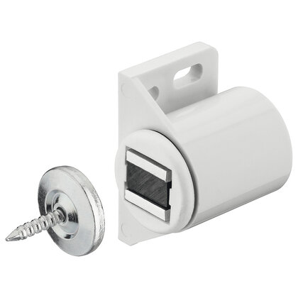 Häfele Magnet, přídržná síla 3,0–4,0 kg, na priskrutkovanie, kulatá, biiela