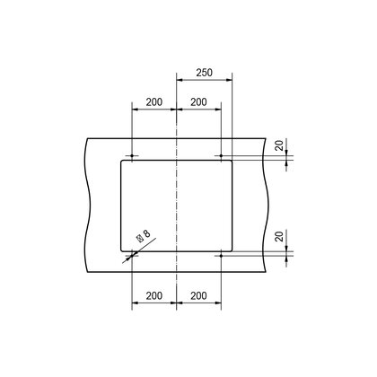 Franke - drez SID 110-50 čierny pre spodnú montáž, od 600 mm 525x440 mm