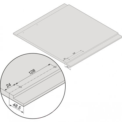 Legrabox, bočnice 770M5502S Biela, 550 mm /Blum