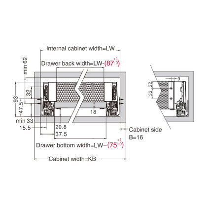 Creobox Plus 500, v-080,pod rúru, antracit pre 18 mm dno  /DTC Creobox Plus 500, v-080,pod rúru, antracit pre 18 mm dno  /DTC