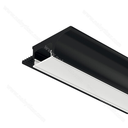  Profil 3101 pro osvětlovací LED pásky,Hliník, čierny, 2500 mm 833.02.686