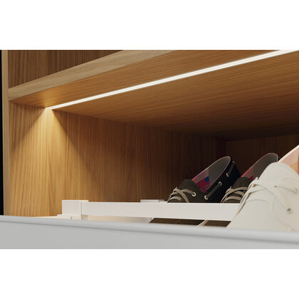 Häfele Loox5 profil 1103 pre LED osvetľ. lišty 8 mm, čierny elox., 3000 mm aj s difúzorom biely opál