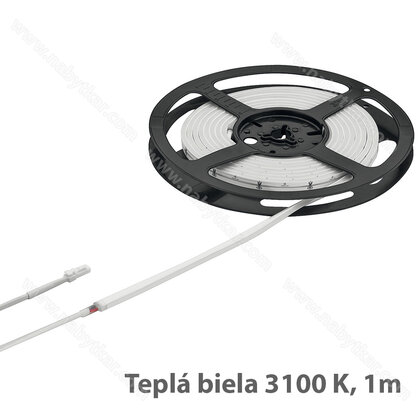 LED pásik v silik. puzdre, LED 1163 24 V 2-pólová (jednof.), drážk. 4 x 8 mm,180 LED/m, 9,6 W/m, 1m