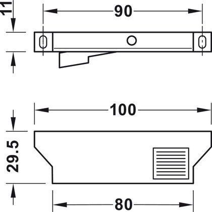 Vodič, pre vnútorné zásuvky/vnútorné nádstavce, Tmavošedý /Hafele 559.91.993