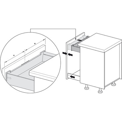 Vodič, pre vnútorné zásuvky/vnútorné nádstavce, Tmavošedý /Hafele 559.91.993
