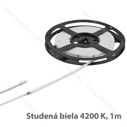 LED páska v silik. puzdre, LED 1163 24 V 2-pólová (jednof), drážk. 4 x 8 mm, 180 LED/m, 9,6 W/m IP44