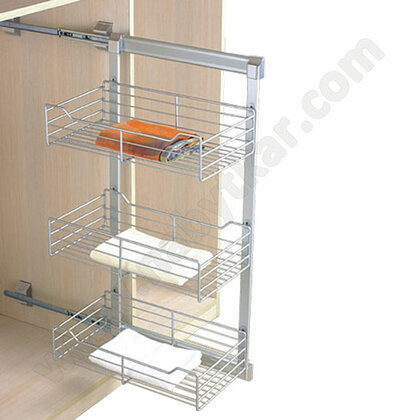 Výs.kôš K05 drôtený 3 pol.BV,mat.chróm /Iron line