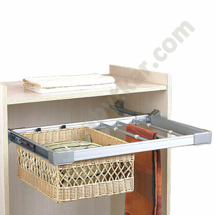 Výs.kôš prútený na bielizeň K23, 848-920,hliník /Iron line