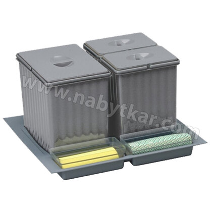 Kôš na odpadky ART 901 do zásuvky šírky 60cm, sivý