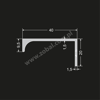 Madlo U09 hliník - 3,5m