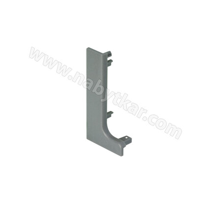 Gripless - koncovka na profil typ-"L", ľavá strana,sivá, plast