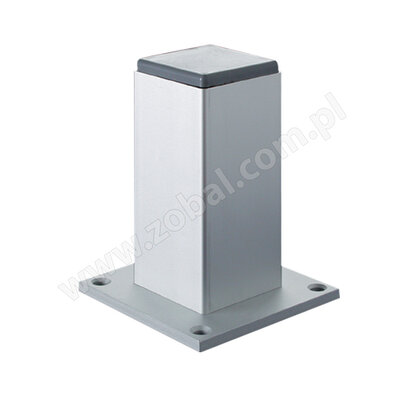 Nábytk.noha N 45X45 A 100 s reguláciou, hliník / Zobal