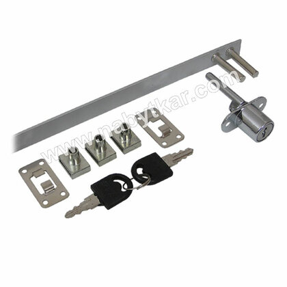 Zámok centrálny čelný - 80cm, chróm /Gt