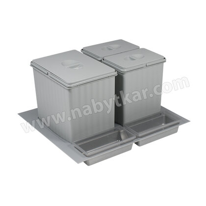 Kôš na odpadky ART 901 do zásuvky šírky 60cm, sivý