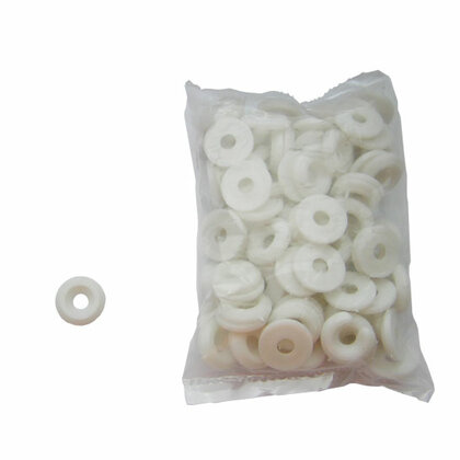 Plastová podložka pod skrutky, biela