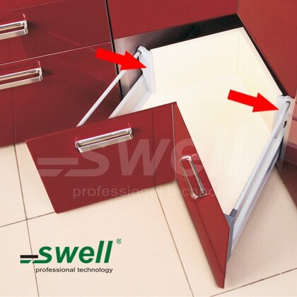 EVO rohový- uchytenie zadné 45°, 1-reling v-207