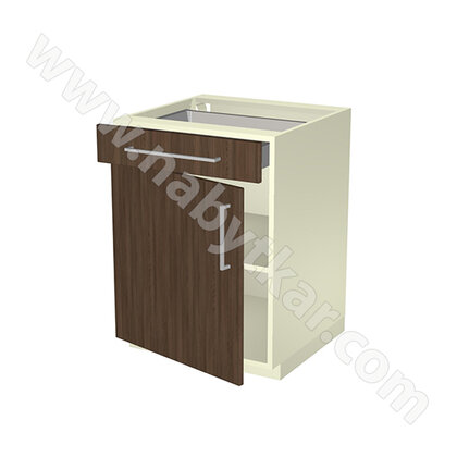 Spodná dvierková skrinka s dvierkami výš.637 a zás.EVObox A1-čelo125,biela