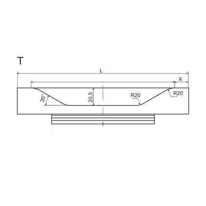 Madlo UKW 23 typ T inox